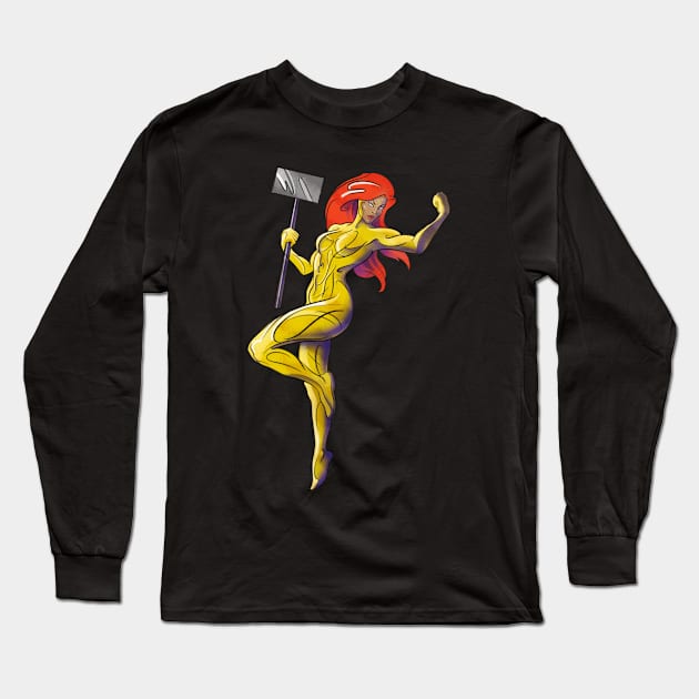 superwoman with a hammer Long Sleeve T-Shirt by Cooometa